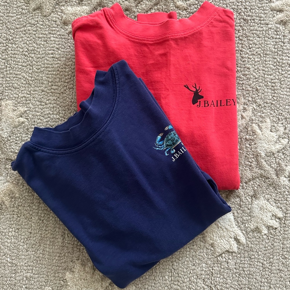 J. Bailey graphic long sleeve T-shirts LOT of 2